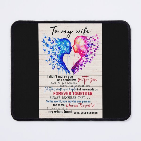 Item preview, To My Wife I Married You Because I Can't Live Without You Watercolor Poster designed and sold by CanvasFuse.