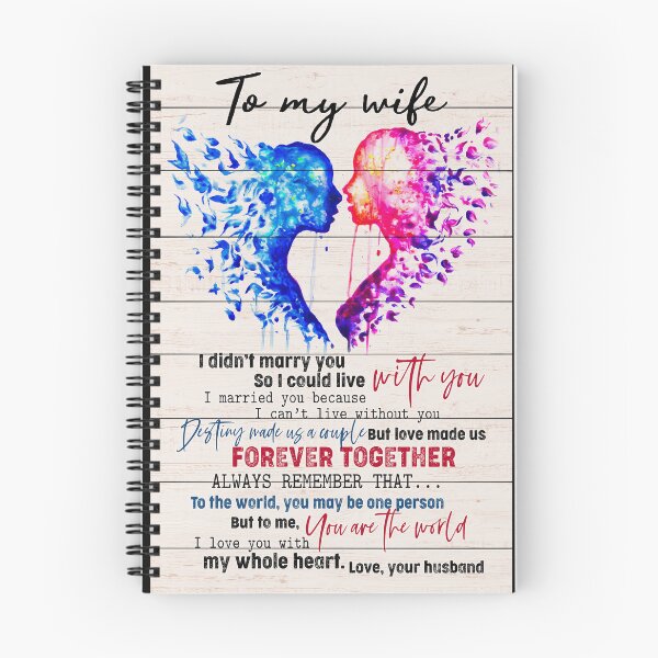 Item preview, To My Wife I Married You Because I Can't Live Without You Watercolor Poster designed and sold by CanvasFuse.