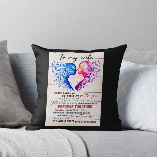 Item preview, To My Wife I Married You Because I Can't Live Without You Watercolor Poster designed and sold by CanvasFuse.