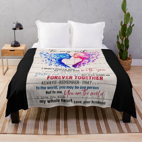 Item preview, To My Wife I Married You Because I Can't Live Without You Watercolor Poster designed and sold by CanvasFuse.