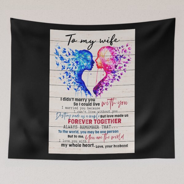 Item preview, To My Wife I Married You Because I Can't Live Without You Watercolor Poster designed and sold by CanvasFuse.