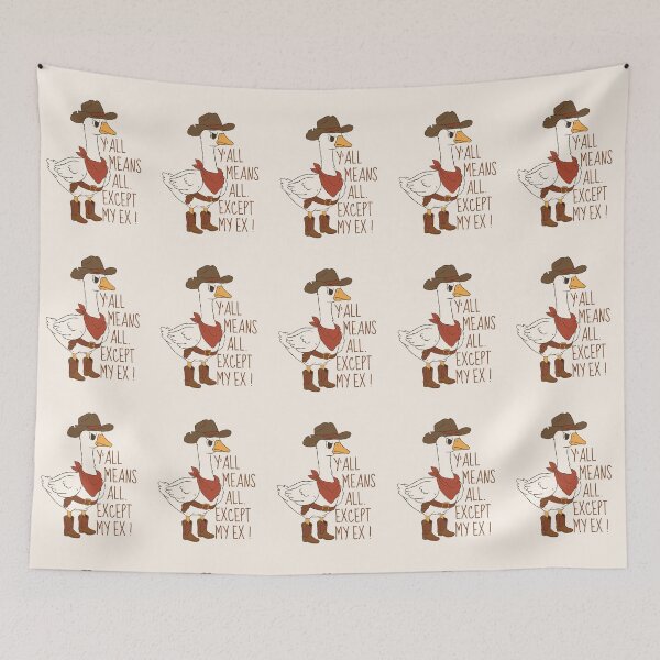 Item preview, Yall Means All Except My Ex Cowboy Goose Humor designed and sold by Artemis & Woven Collective.