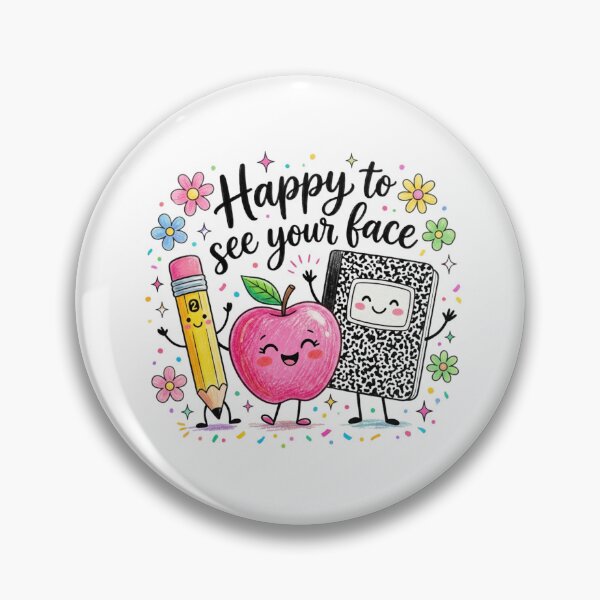 Item preview, Happy To See Your Face Cute Back To School Teacher Student Doodle designed and sold by raedattia.