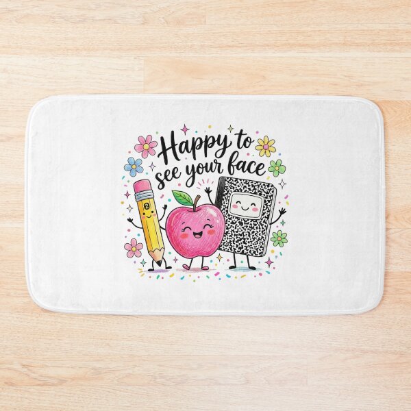 Item preview, Happy To See Your Face Cute Back To School Teacher Student Doodle designed and sold by raedattia.