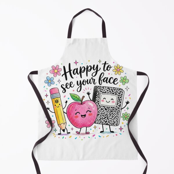 Item preview, Happy To See Your Face Cute Back To School Teacher Student Doodle designed and sold by raedattia.