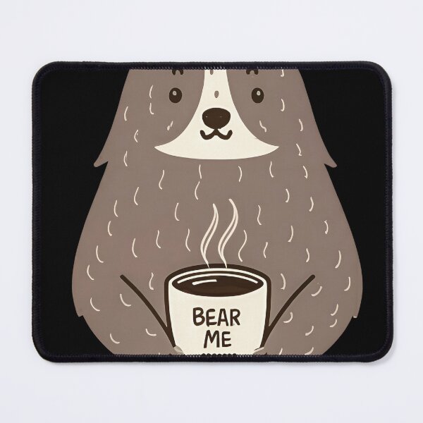 Item preview, Minimalist Caffeine Lover Cozy Modern Animal -Coffee Bear- designed and sold by Noorkin.