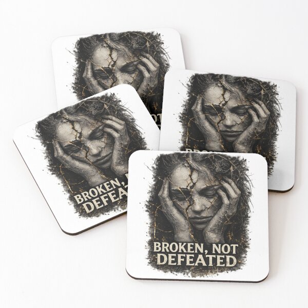 Item preview, Broken, Not Defeated | Resilience Quote Art | Healing, Hope & Inner Strength | Inspirational Graphic T-Shirt designed and sold by SOSCHISTUDIO.