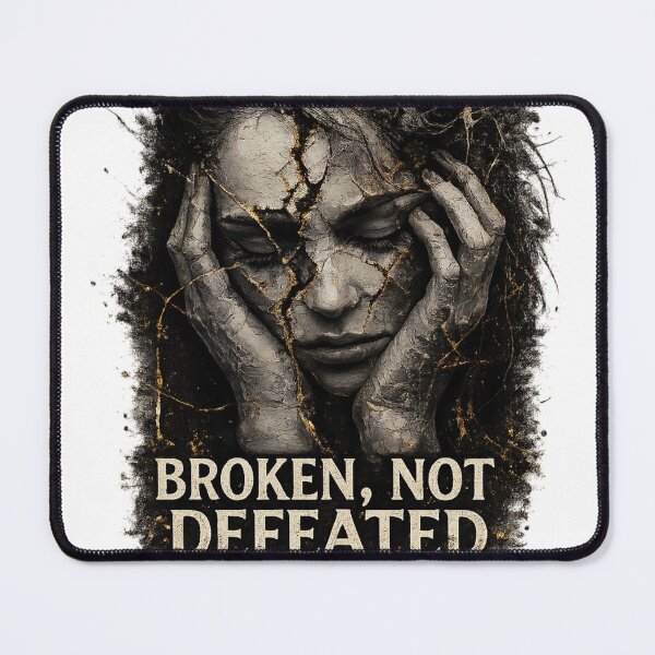Item preview, Broken, Not Defeated | Resilience Quote Art | Healing, Hope & Inner Strength | Inspirational Graphic T-Shirt designed and sold by SOSCHISTUDIO.