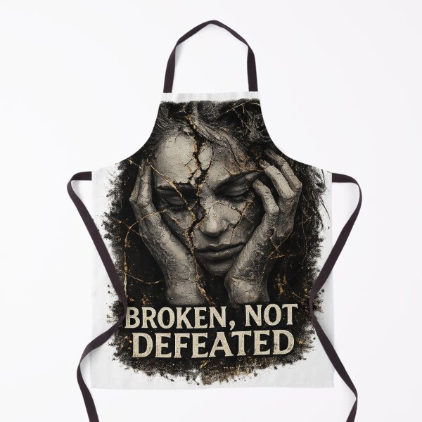 Item preview, Broken, Not Defeated | Resilience Quote Art | Healing, Hope & Inner Strength | Inspirational Graphic T-Shirt designed and sold by SOSCHISTUDIO.
