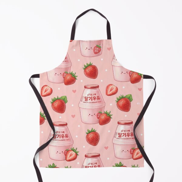 Item preview, Cute Korean Strawberry Milk Pattern | K-Food & Kawaii Pink Pattern designed and sold by BeataPrint.