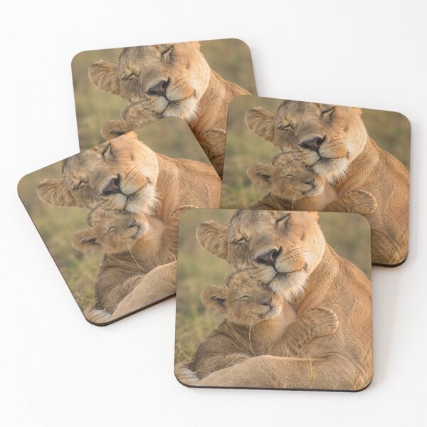 Item preview, A loving lioness lovingly embraces her sweet lion cub. designed and sold by Fotografin1981.