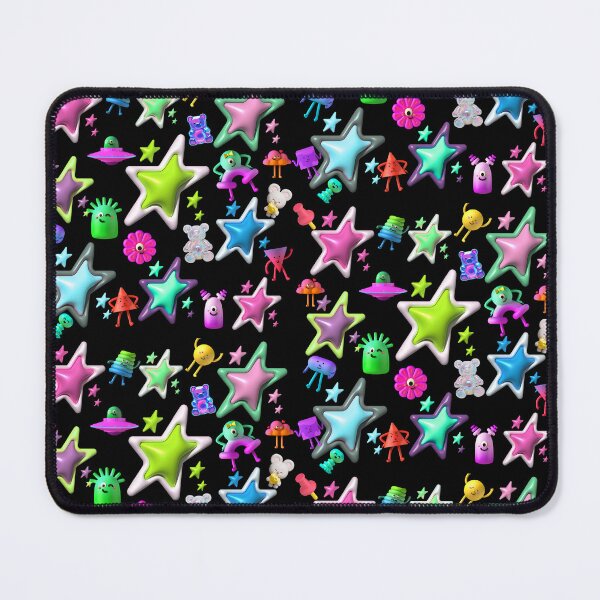 Item preview, Y2K 3D Stars & Cute Objects Pattern - Pastel Neon Cyber Pop Aesthetic designed and sold by Side By Side Studio.