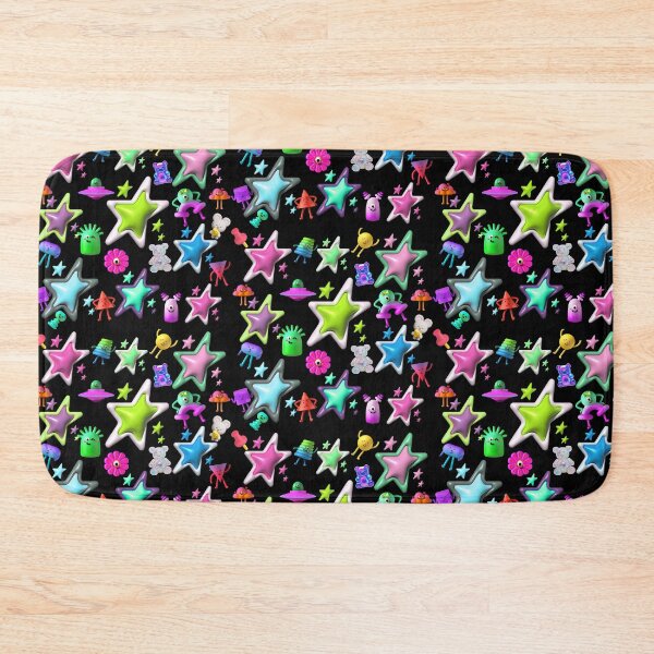 Item preview, Y2K 3D Stars & Cute Objects Pattern - Pastel Neon Cyber Pop Aesthetic designed and sold by Side By Side Studio.
