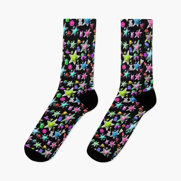 Item preview, Y2K 3D Stars & Cute Objects Pattern - Pastel Neon Cyber Pop Aesthetic designed and sold by Side By Side Studio.