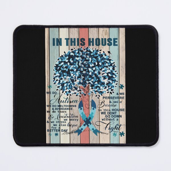 Item preview, In This House We Do Autism We Persevere Awareness Ribbon Tree Poster designed and sold by MagicatcoArt.