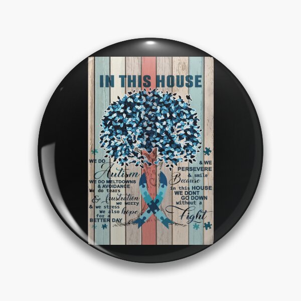 Item preview, In This House We Do Autism We Persevere Awareness Ribbon Tree Poster designed and sold by MagicatcoArt.