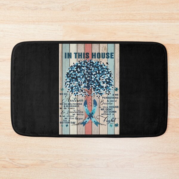 Item preview, In This House We Do Autism We Persevere Awareness Ribbon Tree Poster designed and sold by MagicatcoArt.