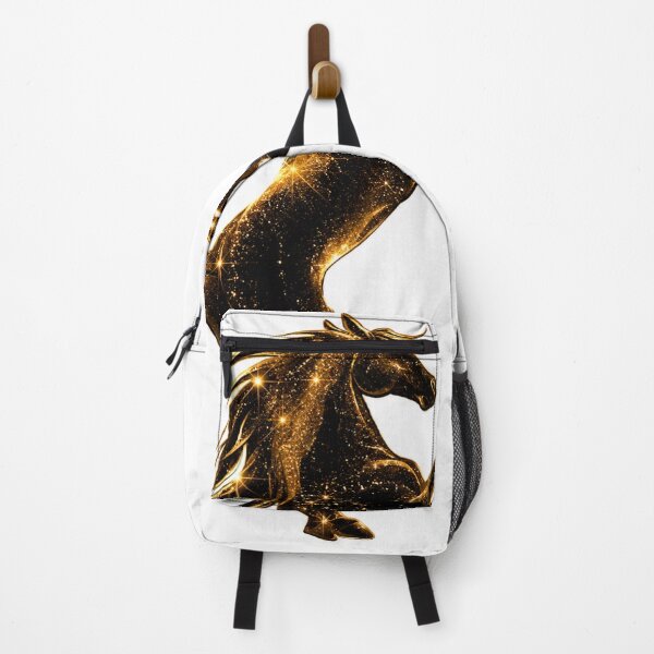 Item preview, Golden Glitter Rearing Horse Die-Cut Sticker | Luxury Sparkle Horse PNG designed and sold by Arts121.