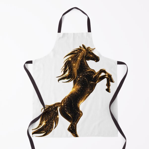 Item preview, Golden Glitter Rearing Horse Die-Cut Sticker | Luxury Sparkle Horse PNG designed and sold by Arts121.