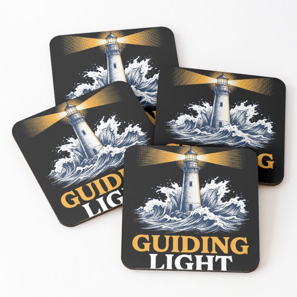 Item preview, Guiding Light Vintage Lighthouse Stormy Ocean Waves Nautical Graphic designed and sold by TeNovaStudio.