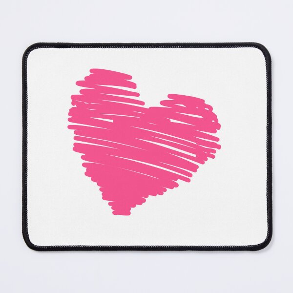 Item preview, Minimalist Hot Pink Scribble Line Heart Hand Drawn Doodle designed and sold by somimalikkk.