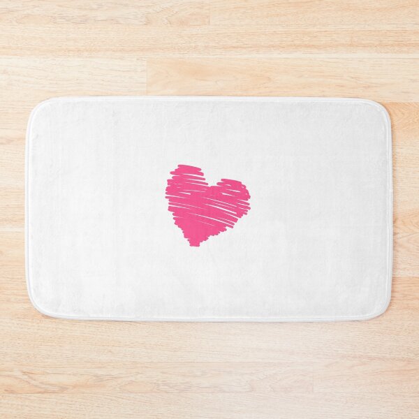Item preview, Minimalist Hot Pink Scribble Line Heart Hand Drawn Doodle designed and sold by somimalikkk.