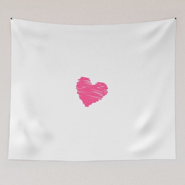 Item preview, Minimalist Hot Pink Scribble Line Heart Hand Drawn Doodle designed and sold by somimalikkk.