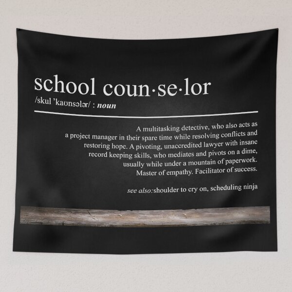 Item preview, School Counselor Definition Funny Job Appreciation Gift Poster designed and sold by CanvasFuse.