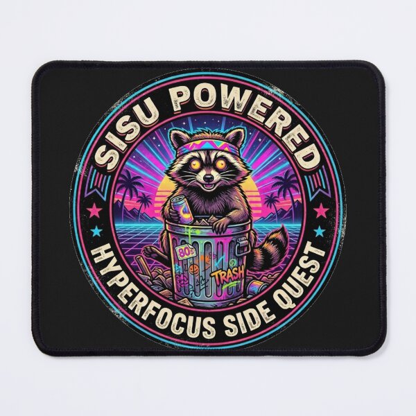 Item preview, Jimothy Raccoon - Sisu Powered Hyperfocus Side Quest designed and sold by SisuPrintsCo.