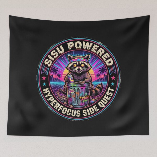 Item preview, Jimothy Raccoon - Sisu Powered Hyperfocus Side Quest designed and sold by SisuPrintsCo.
