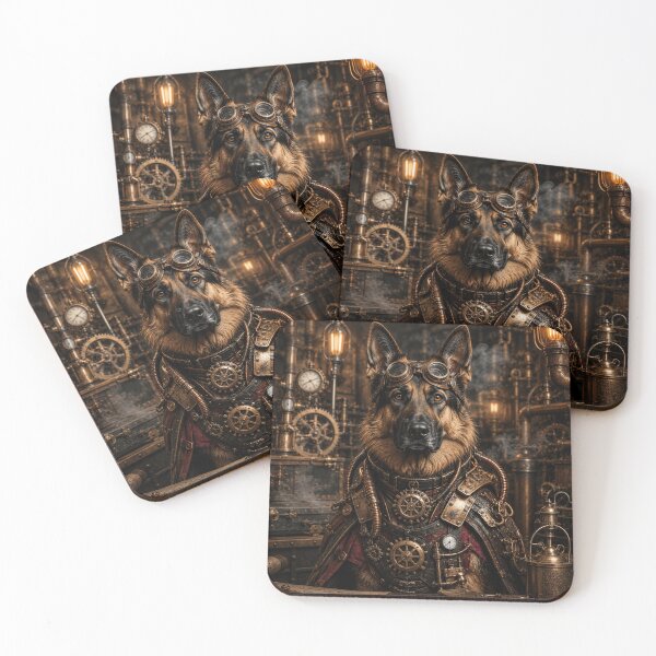 Item preview, Steampunk German Shepherd Inventor Art designed and sold by ASWIN STUDIO.