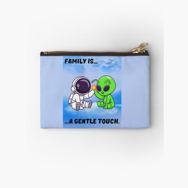 Item preview, Family Is a Gentle Touch – Cute Astronaut & Alien Friendship designed and sold by AhmadAnnaPrints.