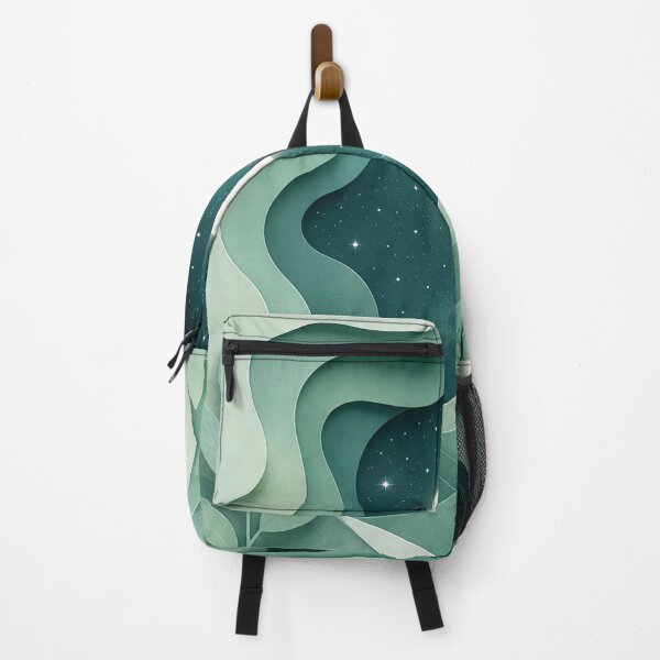 Item preview, Moonlit Paper Art – Green Galaxy Night Sky Wall Art Print designed and sold by @SHINTOSARTSTORE.