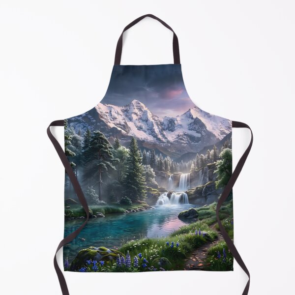 Item preview, Peaceful Mountain Waterfall Nature Landscape designed and sold by hutofdesigns.