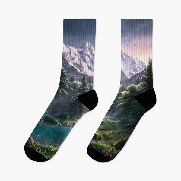 Item preview, Peaceful Mountain Waterfall Nature Landscape designed and sold by hutofdesigns.