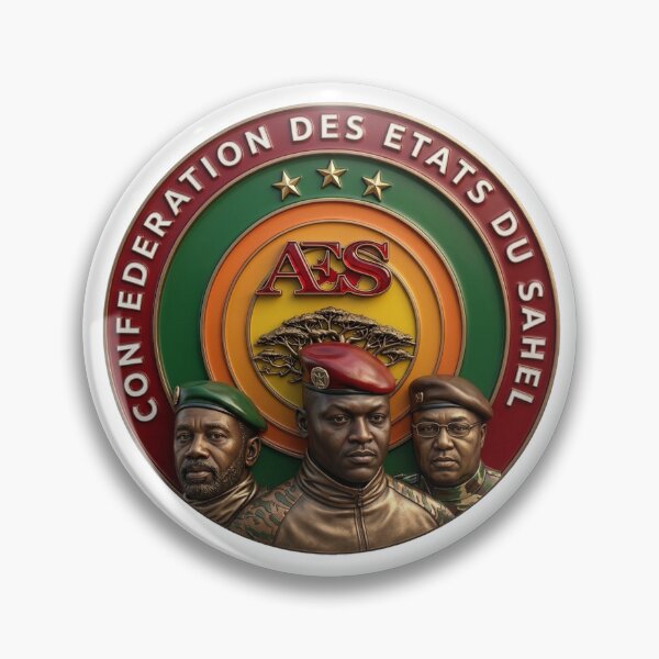 Item preview, Alliance of Sahel States - AES Sovereignty & Tri-Color Shield designed and sold by tuji28.