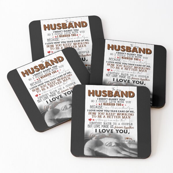 Item preview, To My Husband I Married You Because I Can't Live Without You Wedding Ring Poster designed and sold by MagicatcoArt.