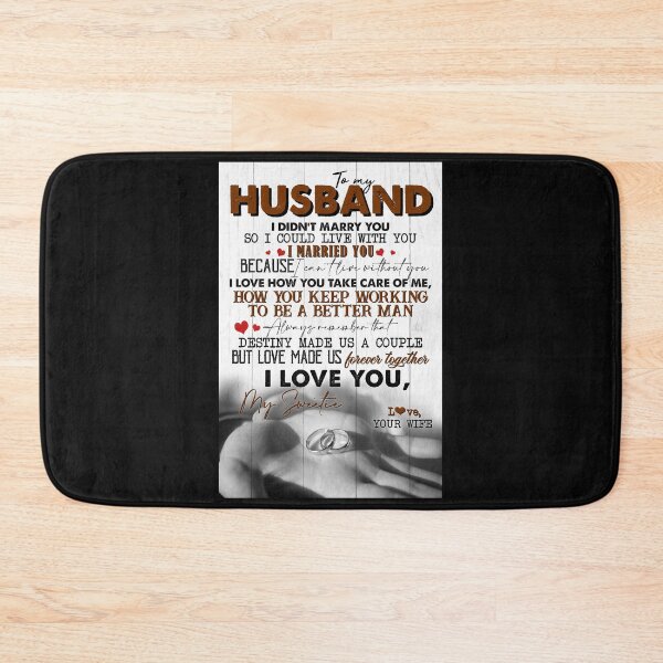 Item preview, To My Husband I Married You Because I Can't Live Without You Wedding Ring Poster designed and sold by MagicatcoArt.
