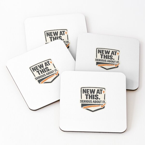 Item preview, New At This Serious About It Funny Badge designed and sold by intrique8.
