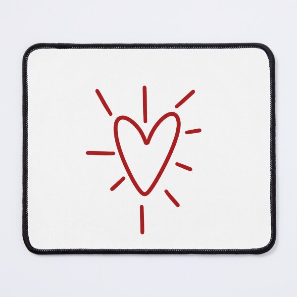 Item preview, Cute Red Heart Line Art Burst Doodle Aesthetic Illustration designed and sold by somimalikkk.