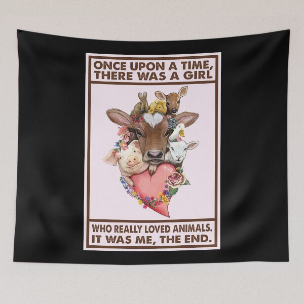 Item preview, Once Upon A Time There Was A Girl Who Loved Animals Farm Animal Lover Poster designed and sold by MagicatcoArt.