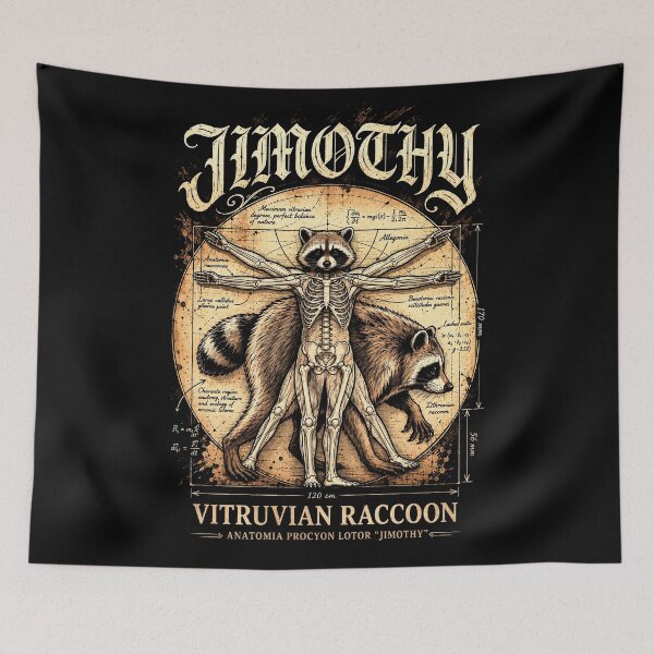 Item preview, Jimothy - Vitruvian Raccoon designed and sold by DrFumaStone.
