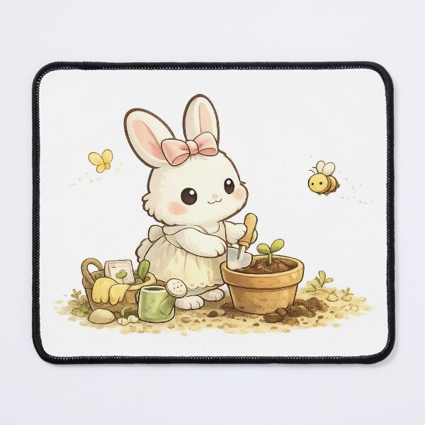 Item preview, Luna's Little Garden | Cute Bunny Gardening Sticker designed and sold by Maystro-design.
