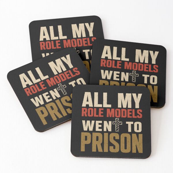 Item preview, All My Role Models Went To Prison | Christian Vintage Typography Faith Design designed and sold by ZyziowskyArt.