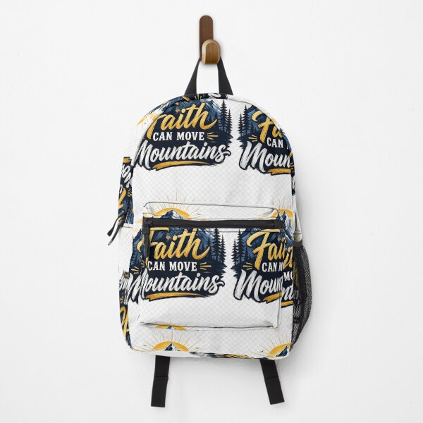 Item preview, Mountain silhouette with "Faith Can Move Mountains" designed and sold by DVerse Studio.