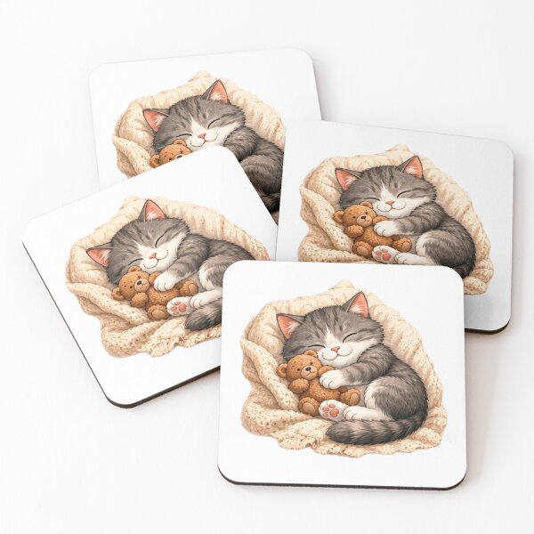 Item preview, Cute Cozy Cats Sticker Sheet | Kawaii Cat Sticker Pack | Adorable Home Cats 7 designed and sold by Galochka.