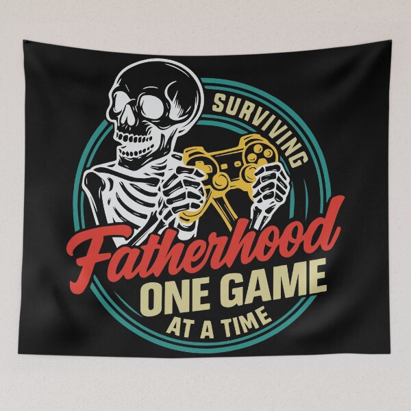 Item preview, Surviving Fatherhood One Game At A Time Skeleton Gamer Dad designed and sold by BrownHorse90s.