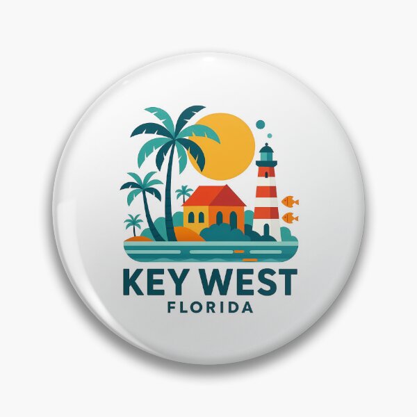 Item preview, Key West Florida Travel Poster - Abstract Tropical Island Architecture Art designed and sold by OzzFrequency.