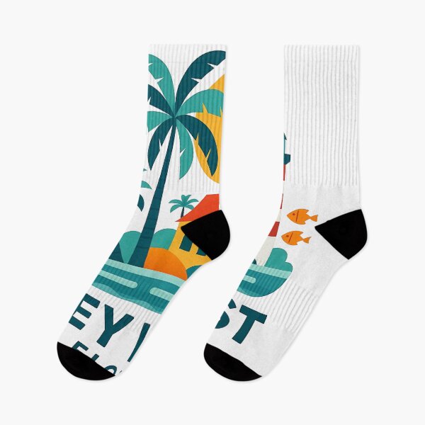 Item preview, Key West Florida Travel Poster - Abstract Tropical Island Architecture Art designed and sold by OzzFrequency.