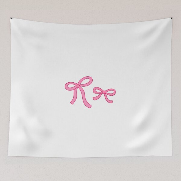 Item preview, Cute Coquette Pink Bow Ribbons Duo Hand Drawn Aesthetic Art designed and sold by somimalikkk.